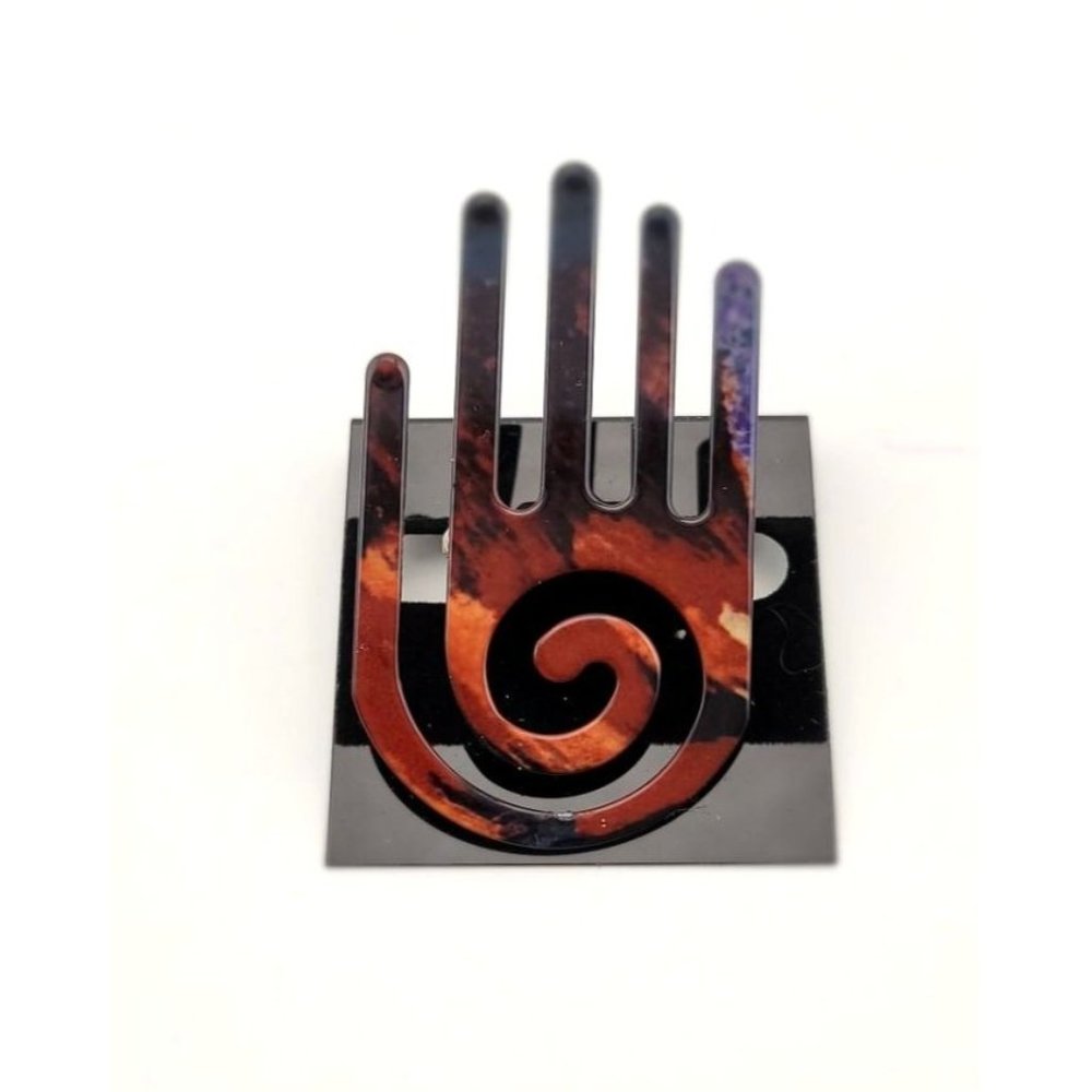 Hamsa hand brooch